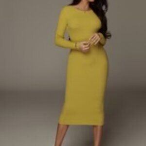 NWT JLux Label Mustard Nic Sweater Dress - Small